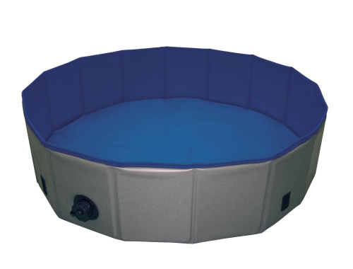 Hundepool Cover grau/blau S: Ø 80 x 20 cm
